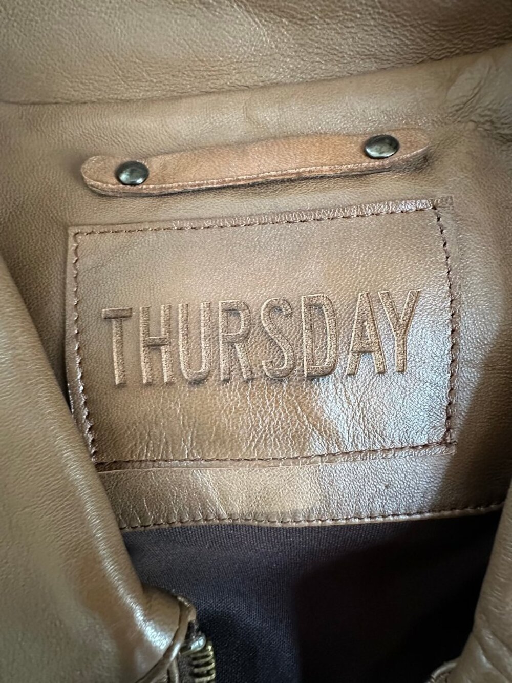 Thursday Edition Jacket in Walnut Leather - Picture 3 of 10